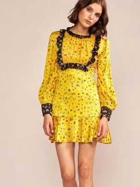 Cynthia Rowley Aiko Lace Trim Prairie Dress